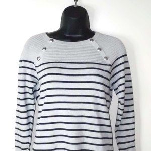 NWT Ralph Lauren Gray and Navy Sweater Size L